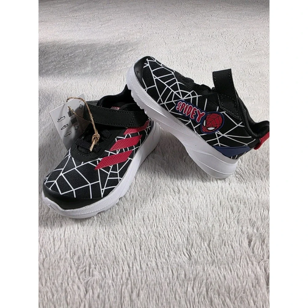 NEW Adidas Duramo Spider-Man El Boys Shoes Sneakers‎ Toddlers 4K